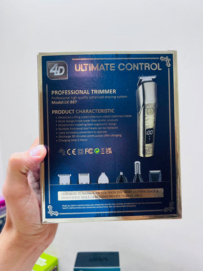 LK-887 4D Ultimate Control 6-in-1 Body Groomer – Professional All-in-One Trimmer