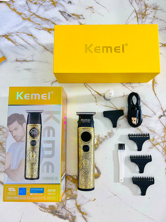 KEMEI KM-519A Dazzling Color Digital Display Hair Trimmer – 7200RPM with 1mm, 2mm & 3mm Combs