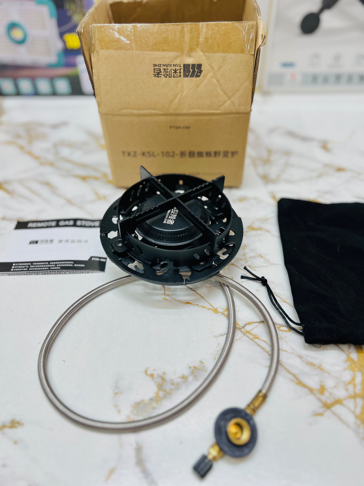 Imported Remote Gas Stove FT25-102 – Portable Folding Camping Stove