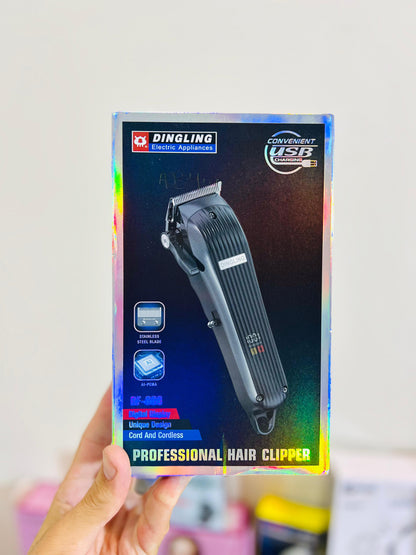 DINGLING RF-668 Digital Display Hair Clipper – Professional Rechargeable Trimmer with 5 Cutting Lengths & Lithium Battery