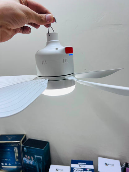 X100 Electric Ceiling Fan with 30 LED Lights & Remote Control 17.5 Wide | 3-Speed Rechargeable Ceiling Fan