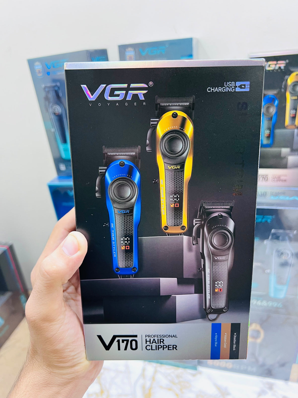 VGR Voyager V-170 Professional Hair Clipper – 2Pcs  Extra Comer , 2000mAh Lithium Battery|🇦🇷ARGENTINA LOT