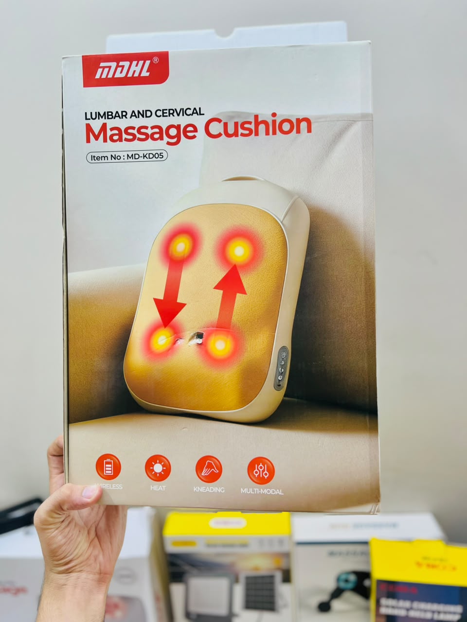 MDHL MD-KD05 Lumbar& Cervical Massage Cushion – Imported Electric Neck Massager