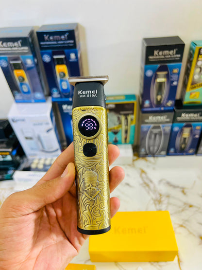 KEMEI KM-519A Dazzling Color Digital Display Hair Trimmer – 7200RPM with 1mm, 2mm & 3mm Combs