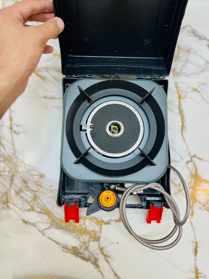 Imported Portable Outdoor Camping Gas Stove with Carry Bag – External LPG Cylinder | gbt 38522 | Adjustable Flame
