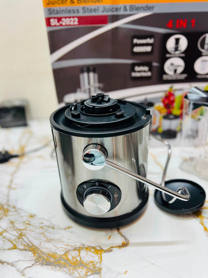 Kenwood SL-2022 4-in-1 Juicer Blender – 4000W, Stainless Steel, Glass Jug, Grinder & Chopper