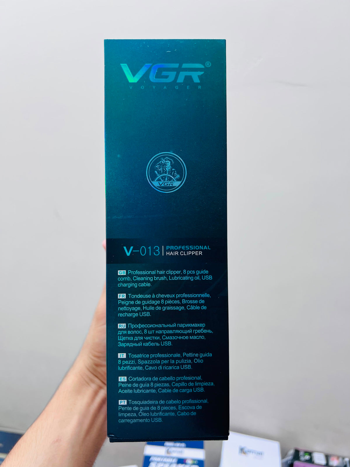 VGR V-013 Professional Hair Clipper – Stainless Steel Blade, 2000mAh Lithium Battery|🇦🇷ARGENTINA LOT