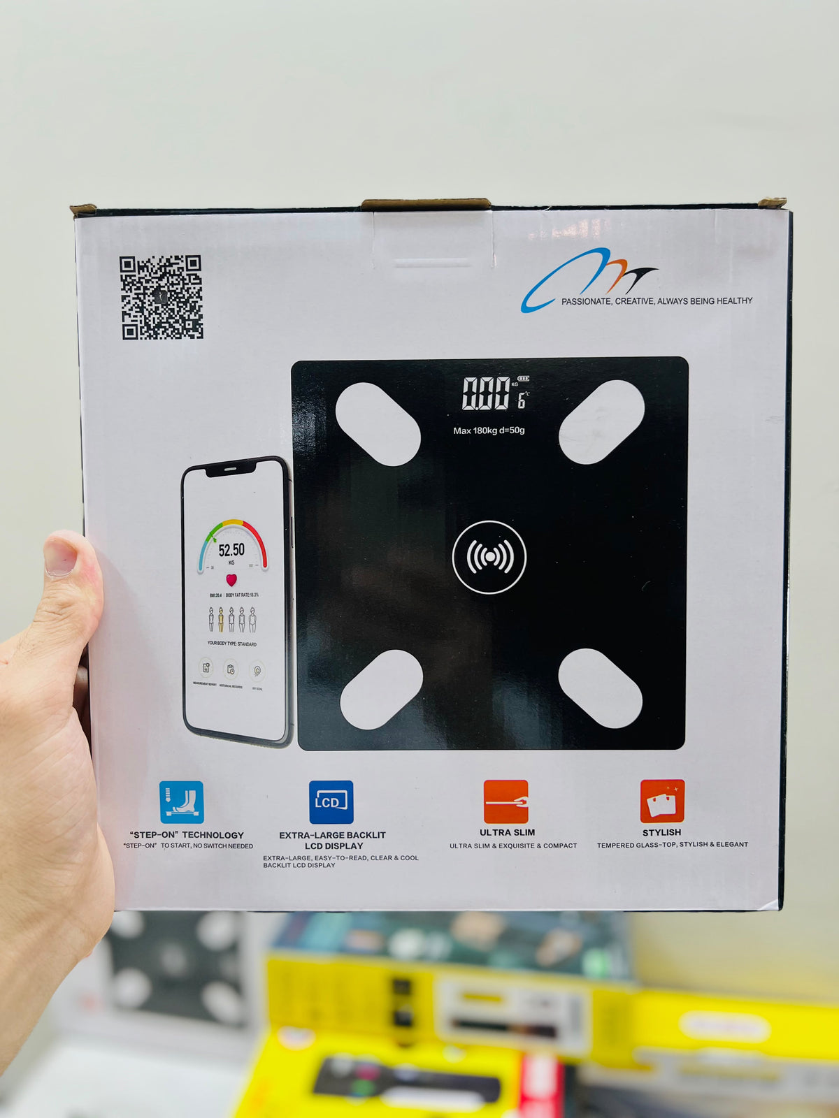 Digital Bathroom Scale – Passionate Creative | Extra Large Backlit LCD DISPLAY