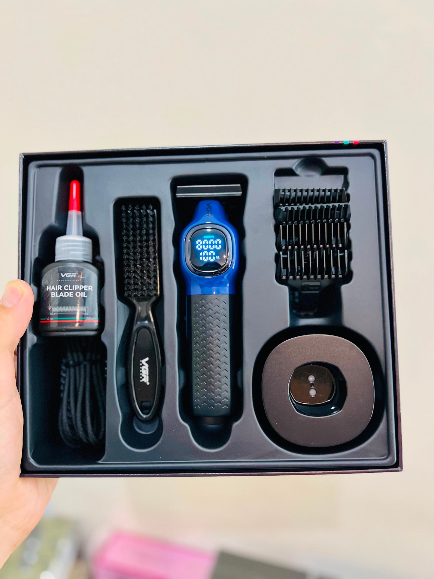 VGR V-886-T Professional Hair Clipper – 8000 RPM High-Speed Motor|🇦🇷ARGENTINA LOT