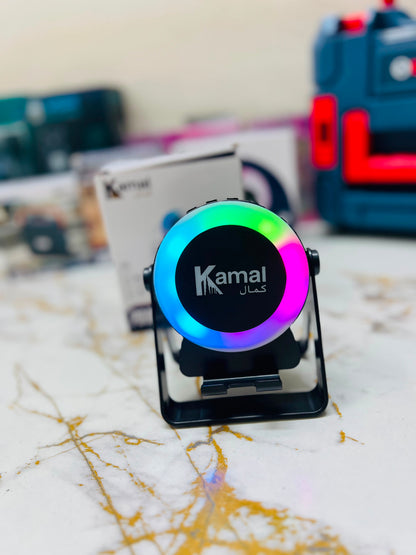 Kamal Portable Speaker KSP-02 – 360° Rotating Powerful Sound with LED Light
