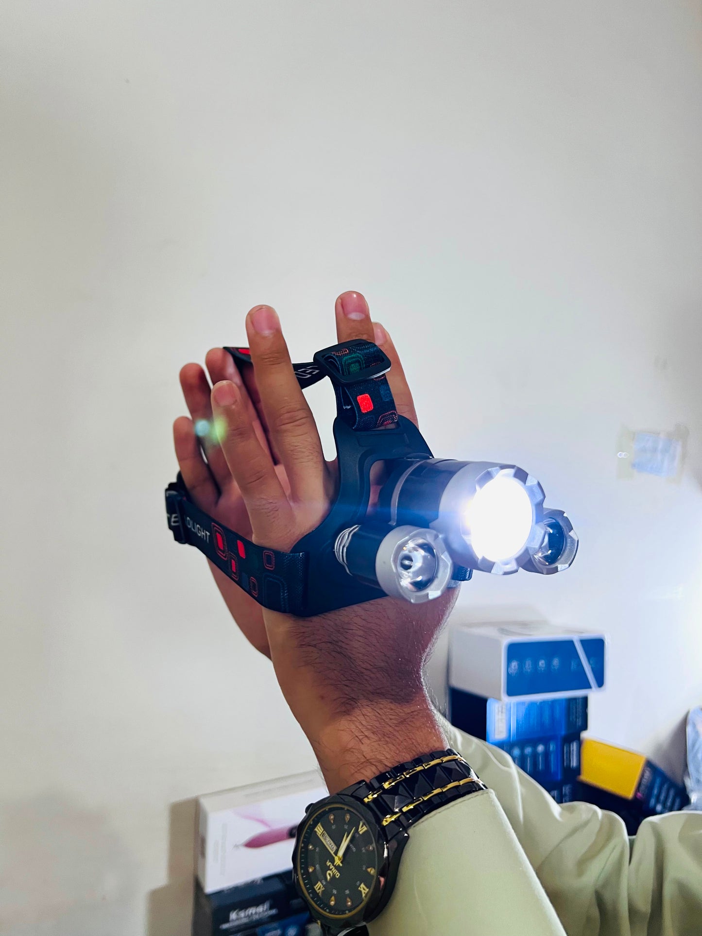 High Power 3x CREE T6 LED Head Lamp with 2x 18650 Rechargeable Batteries – Ultra Bright Head Torch | AwamiImport.com