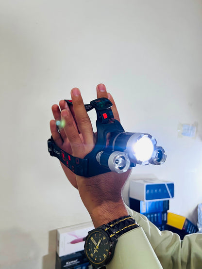 High Power 3x CREE T6 LED Head Lamp with 2x 18650 Rechargeable Batteries – Ultra Bright Head Torch | AwamiImport.com