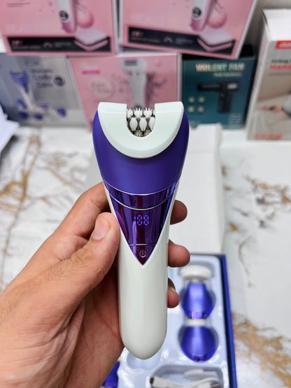 Washable Lady Care Set 7-in-1 M-727 – Lady Shaver, Callus Remover, Massager & Bikini Trimmer