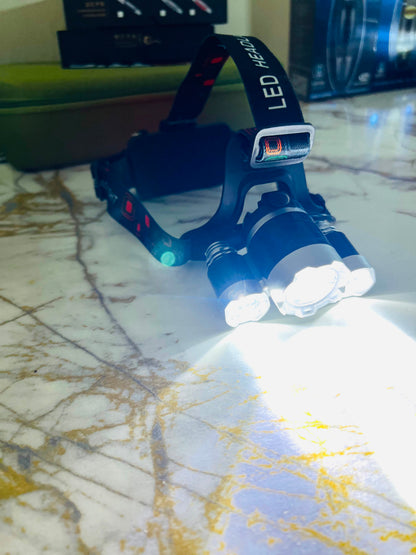 High Power 3x CREE T6 LED Head Lamp with 2x 18650 Rechargeable Batteries – Ultra Bright Head Torch | AwamiImport.com