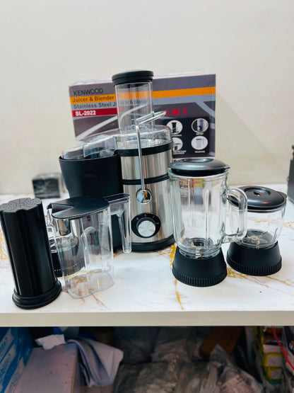 Kenwood SL-2022 4-in-1 Juicer Blender – 4000W, Stainless Steel, Glass Jug, Grinder & Chopper