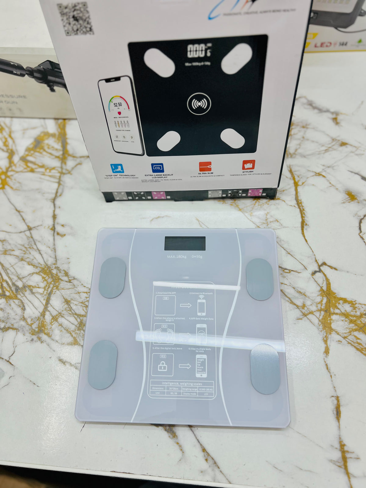 Digital Bathroom Scale – Passionate Creative | Extra Large Backlit LCD DISPLAY