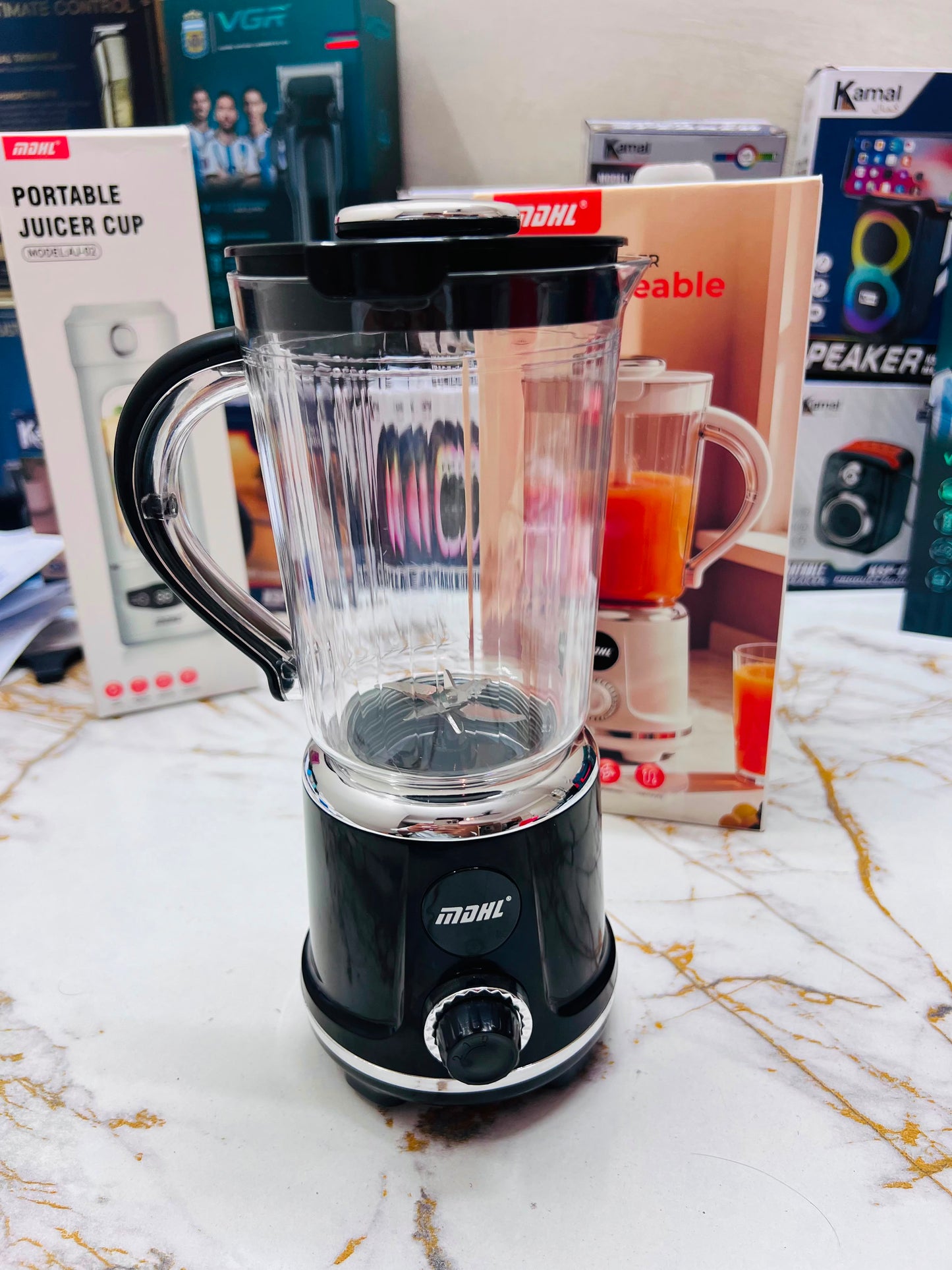 MDHL AJ03 Imported Portable Rechargeable Blender – Powerful 10-Leaf Steel Blade with Direct Drinking Straw