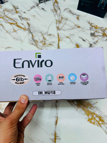 Enviro IH-HU18 Heavyweight Electric Iron – 1200W, Non-Stick Soleplate & Deluxe Metal Cover