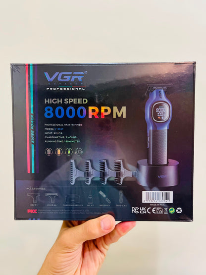 VGR V-886-T Professional Hair Clipper – 8000 RPM High-Speed Motor|🇦🇷ARGENTINA LOT