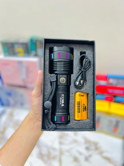 COBA TG WICK W516 Flashlight – 2000M Long-Range Torch, Aluminium Alloy Body & Lithium Battery