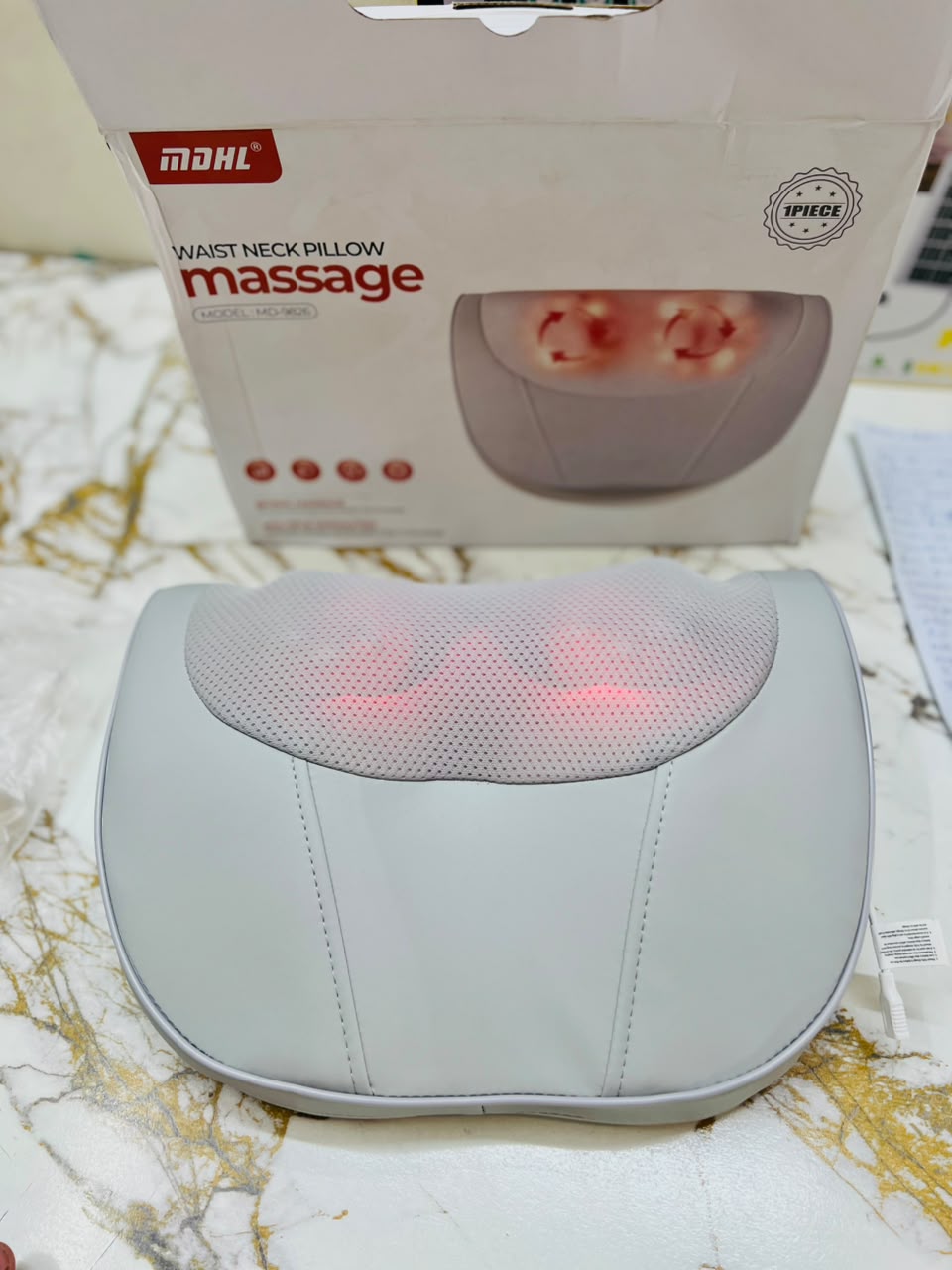 MDHL MD-9826 Bionic Massage Pillow – Waist & Neck Massager with Multiple Massage Modes