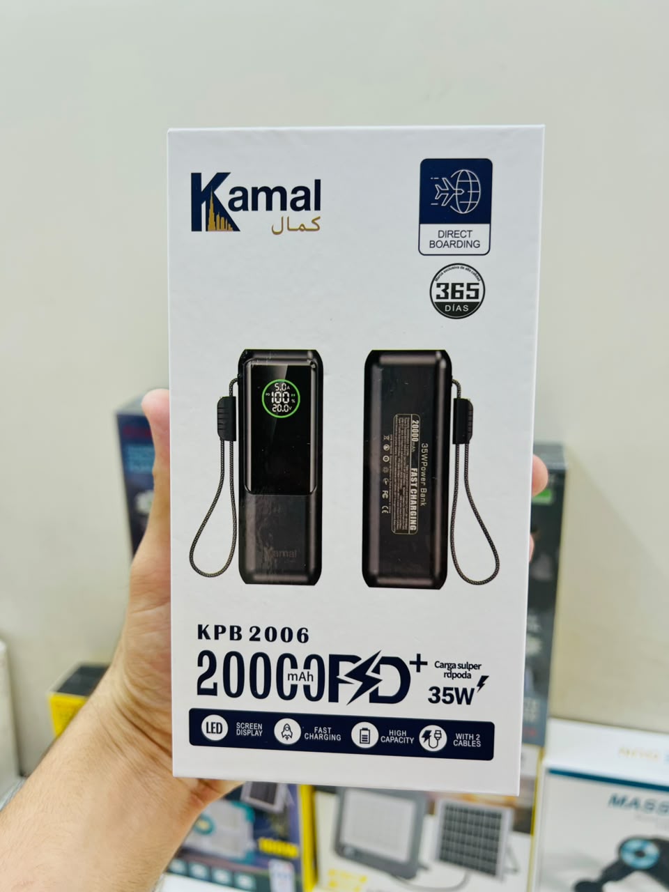 KAMAL KPB 2006 20000mAh Power Bank – 35W PD Fast Charging with 2 Cables