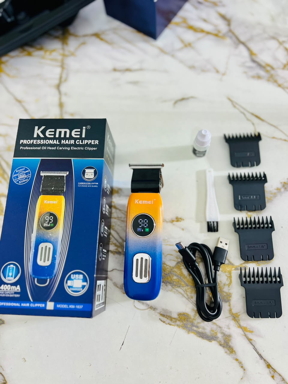 Imported KEMEI KM-1837 Carbon Steel Cutter Hair Trimmer