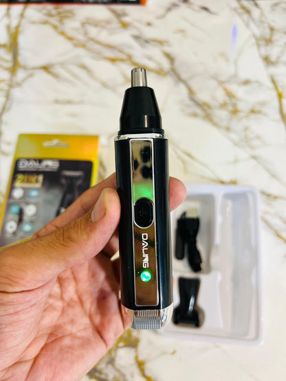 DALING DL-7200 2-in-1 Professional Grooming Kit – Nose Hair Trimmer & Sideburn Trimmer for Men