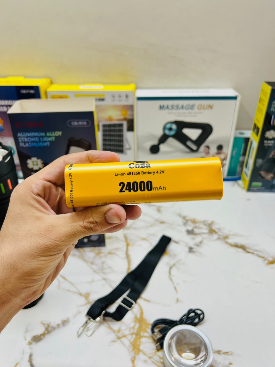 COBA CB-R18 3000M Strong Light Flashlight – Aluminium Alloy Body, Powerful Long-Range Torch