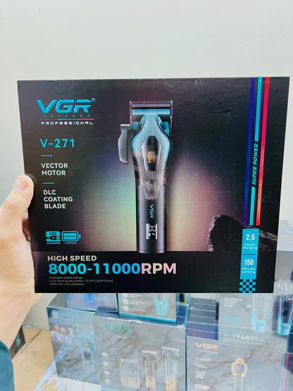 VGR Voyager Professional V-271 Hair Clipper – 11000 RPM Vector Motor with DLC Coated Blade & 2500mAh Battery|🇦🇷ARGENTINA LOT