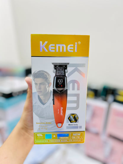 Imported Kemei KM-1750 Professional Trimmer – Metal Body, American Design & LCD Display
