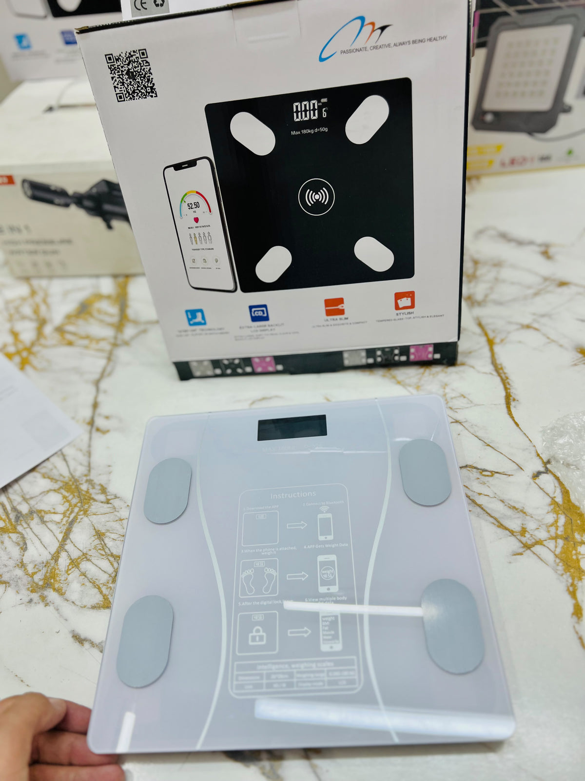 Digital Bathroom Scale – Passionate Creative | Extra Large Backlit LCD DISPLAY
