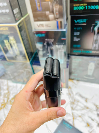 VGR V-308 Professional Foil Shaver – 3-Speed Double Titanium Foil, 9000 RPM Metal Body|🇦🇷ARGENTINA LOT