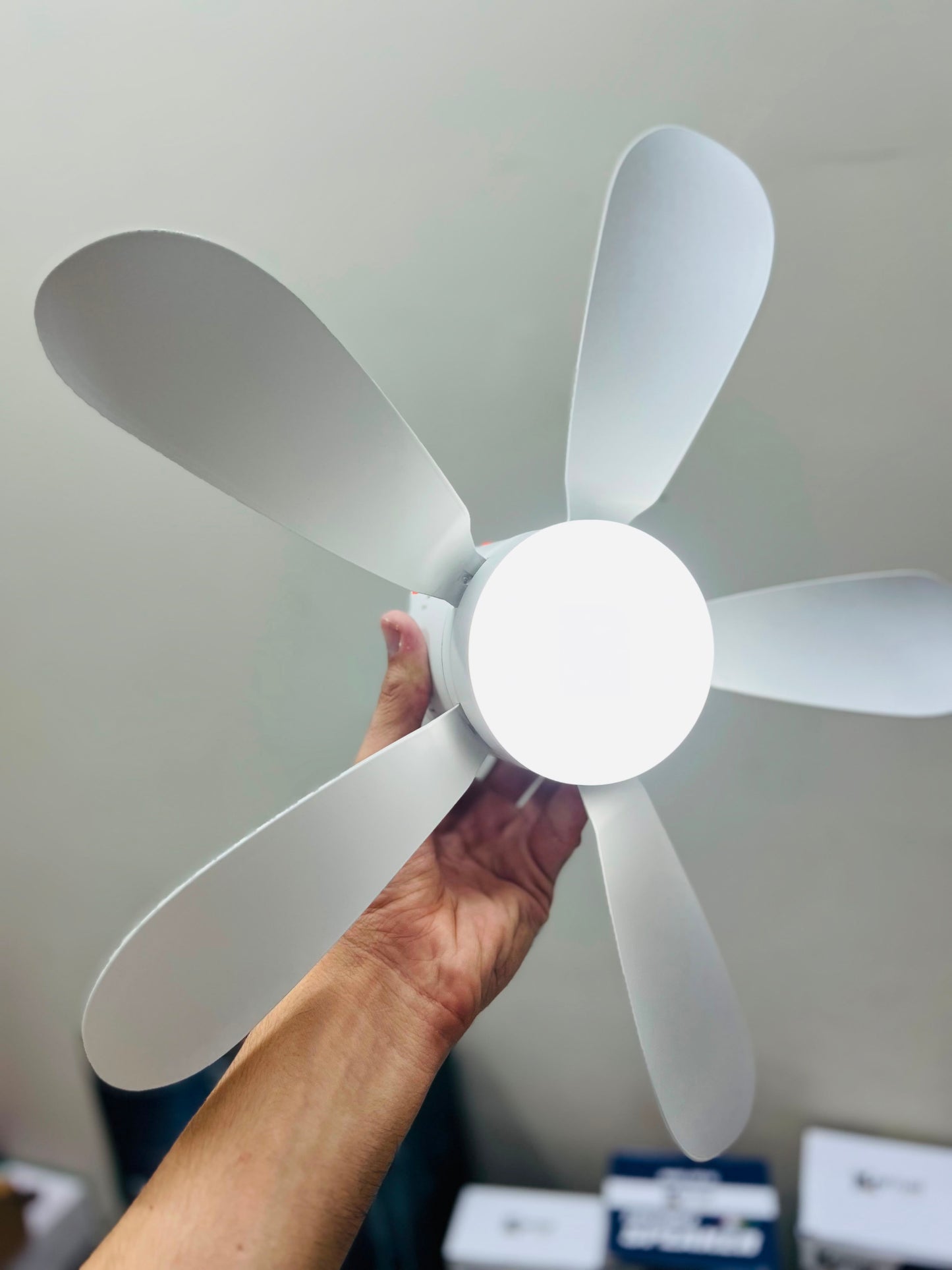 X100 Electric Ceiling Fan with 30 LED Lights & Remote Control 17.5 Wide | 3-Speed Rechargeable Ceiling Fan