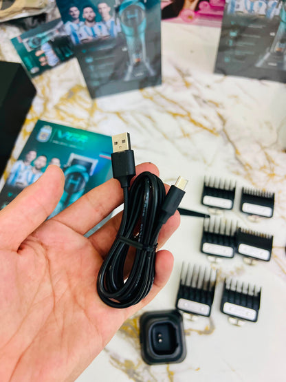VGR V-166 Professional Stainless Steel Hair Clipper | 2000mAh Lithium Battery| 6 Guide Combs| 🇦🇷 Argentina lot