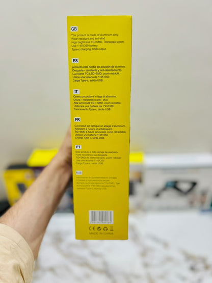 COBA CB-R18 3000M Strong Light Flashlight – Aluminium Alloy Body, Powerful Long-Range Torch
