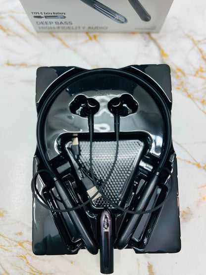 KAMAL KNB05 Magnetic Control Wireless Neckband – Deep Bass, Built-in Mic, Type-C & Up to 38 Hours Music