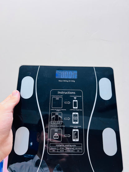 Imported Healthy Weight Digital Scale – 180KG Capacity, Tempered Glass, LCD Display & Mobile App