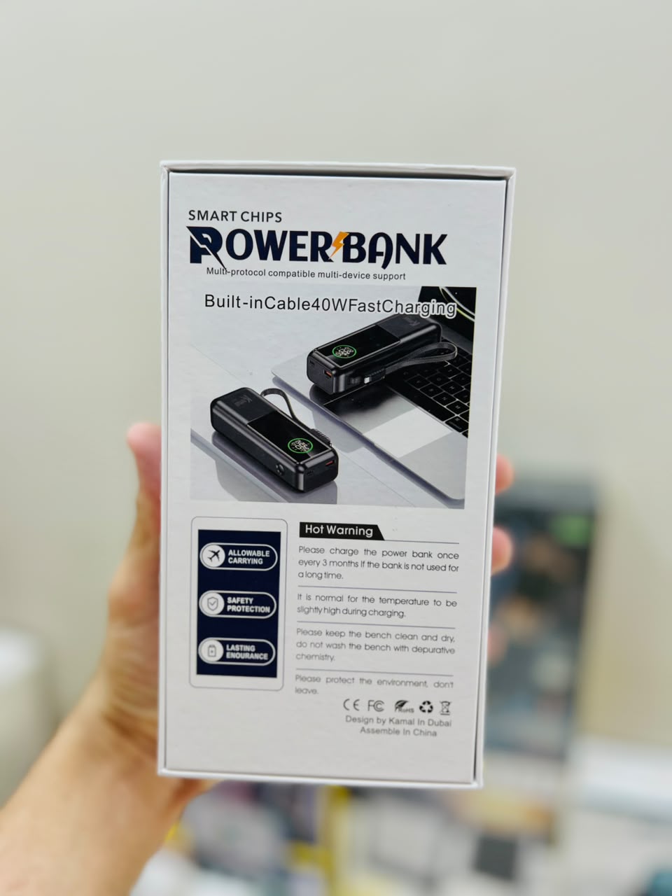 KAMAL KPB 2006 20000mAh Power Bank – 35W PD Fast Charging with 2 Cables