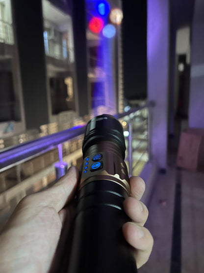 COBA CB-G908 Aluminium Alloy Strong Flashlight – Up to 3000M Long-Range Beam