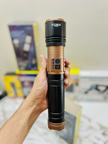 COBA CB-G908 Aluminium Alloy Strong Flashlight – Up to 3000M Long-Range Beam