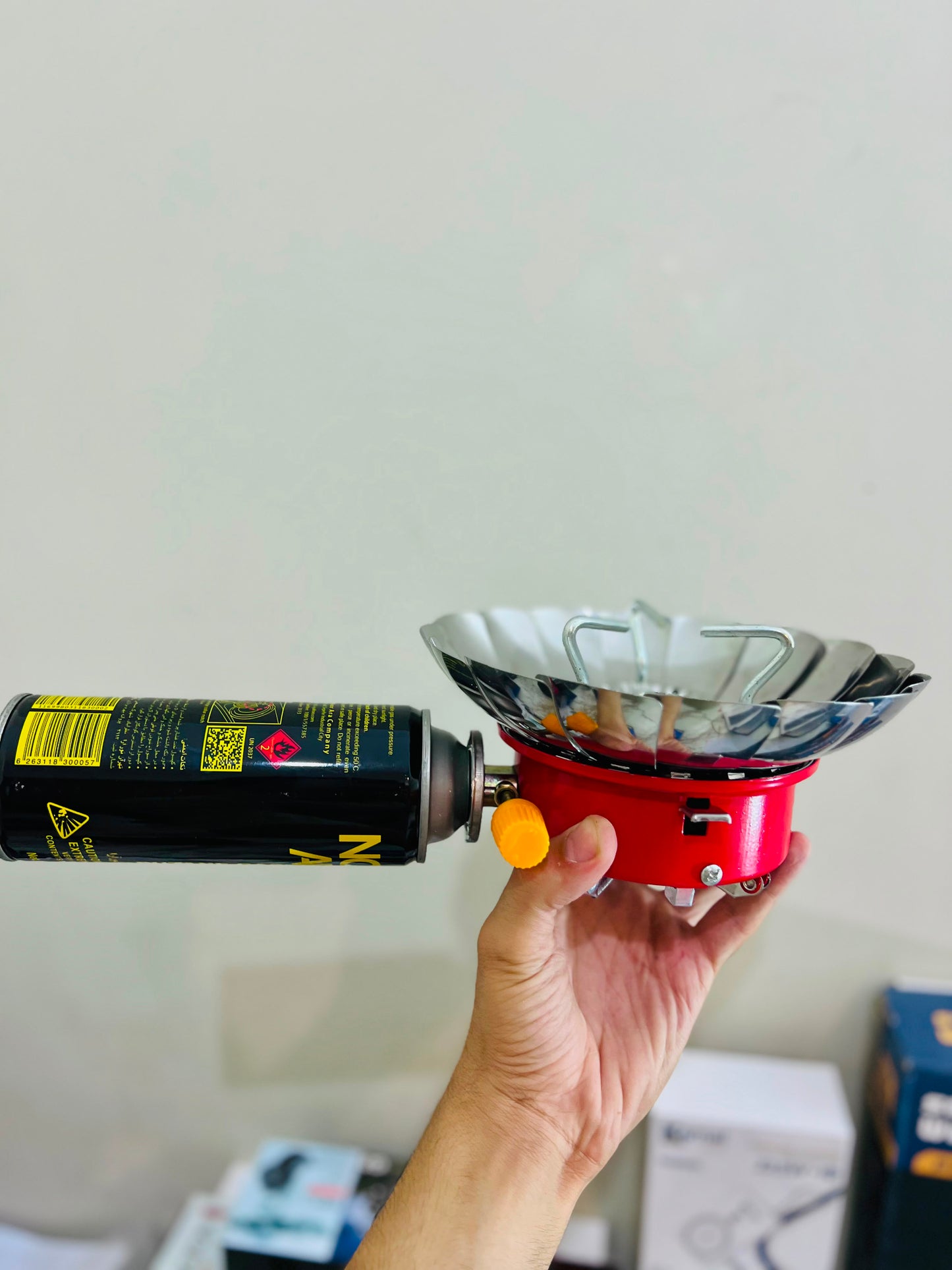Outdoor Windproof Camping Stove With Butane Bottle  | AwamiImport.com