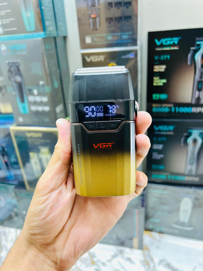 VGR V-308 Professional Foil Shaver – 3-Speed Double Titanium Foil, 9000 RPM Metal Body|🇦🇷ARGENTINA LOT