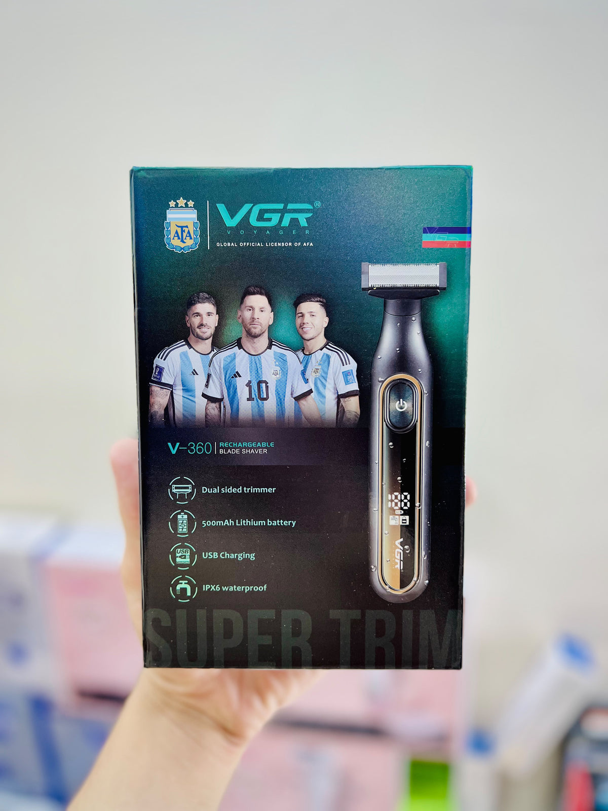 VGR Voyager-360 Rechargeable Dual-Sided Trimmer – IPX Waterproof Grooming Machine|🇦🇷ARGENTINA LOT
