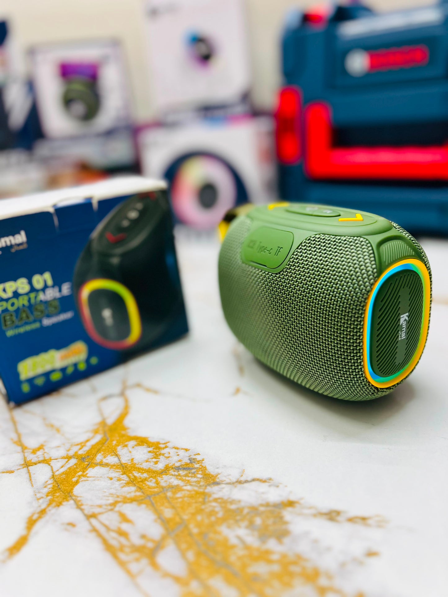 Kamal KSP-01 Portable Bass Wireless Speaker – 1800mAh Battery, 8 Hours Music | Made in Dubai