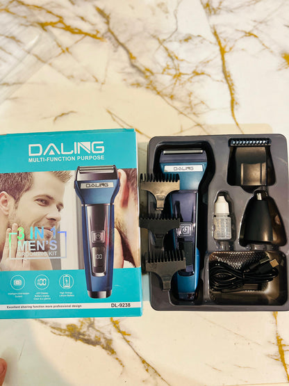 DALING 3-in-1 Professional Grooming Kit  9238 – Shaver, Nose Hair Cutter & Precision Trimmer for Men