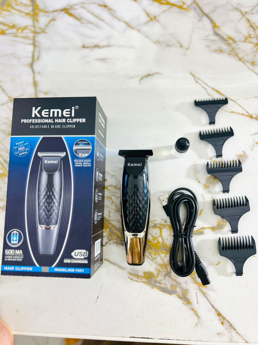 Kemei KM-1835 Professional Hair Clipper – Carbon Steel Blade,with 1mm, 2mm, 3mm, 4mm & 5mm Combs