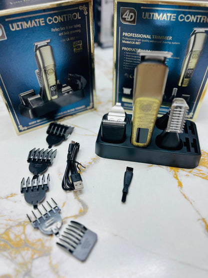 LK-887 4D Ultimate Control 6-in-1 Body Groomer – Professional All-in-One Trimmer
