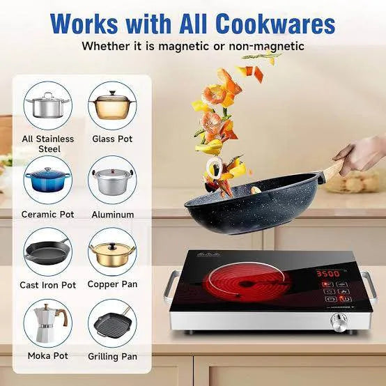 🔥German lot Ancher Plus 2200W Infrared Cooker – Portable Electric Ceramic Hot Plate | Fast Heating | Touch Control |1 year warranty