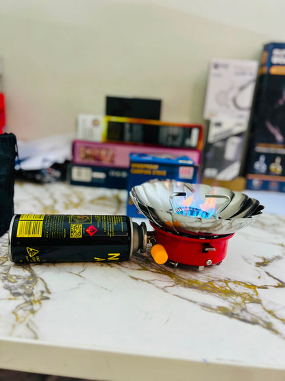 Outdoor Windproof Camping Stove With Butane Bottle  | AwamiImport.com